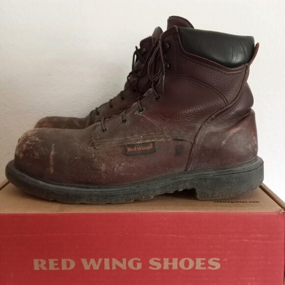 RED WING Steel Toe Work Boot 2406 Brown Leather SZ 12 EE E2 Lace Up Electrical - Picture 2 of 7